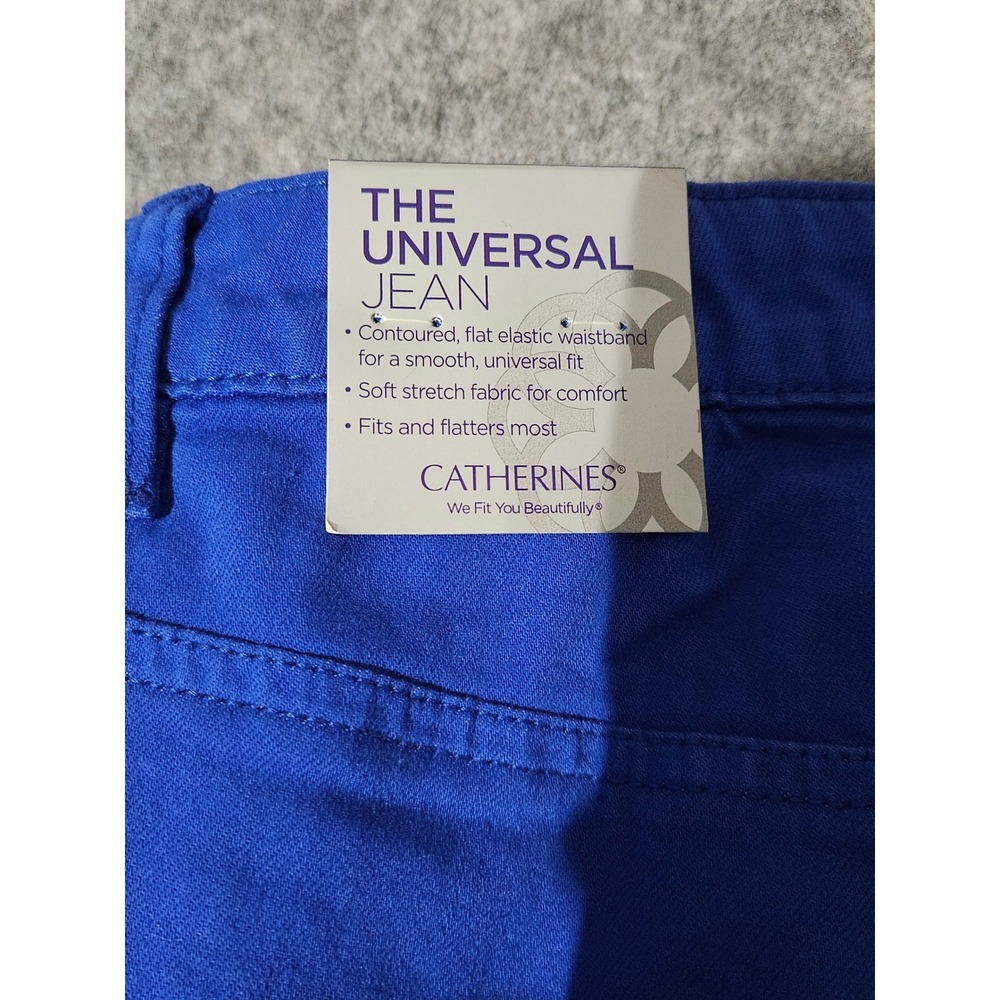 Catherines The Universal Jean Women's 32W Blue Stretch Capri Pants NWT - Picture 10 of 11